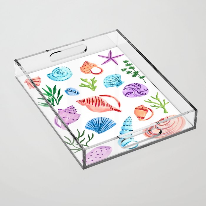 Seashells Acrylic Tray Gallery Image 1