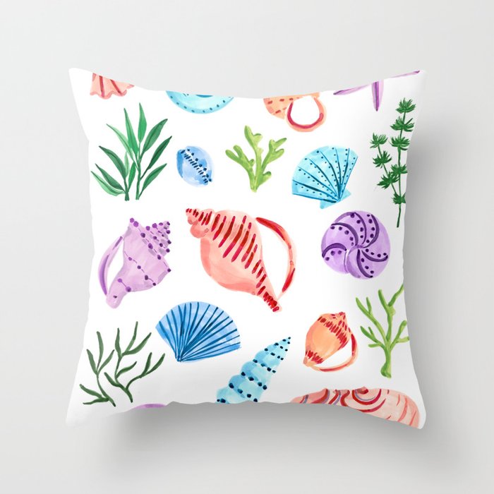 Seashells Throw Pillow Gallery Image 6