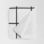 Black and White Grid Throw Blanket Gallery Image 3