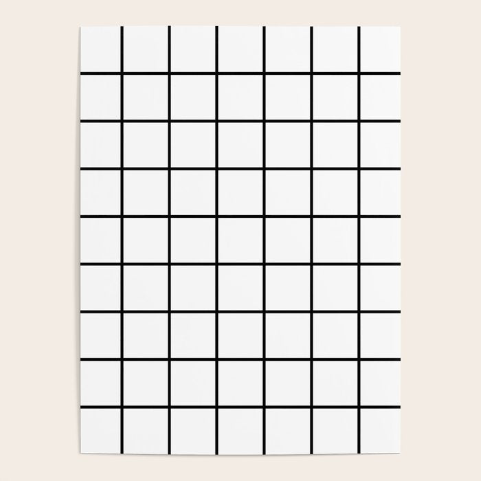 Black and White Grid Poster Gallery Image 1