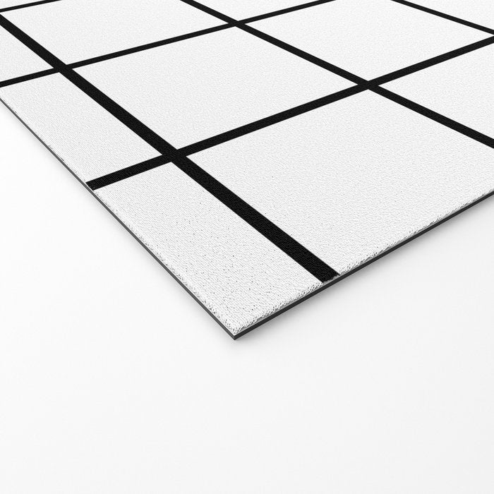 Black and White Grid Welcome Mat Gallery Image 2