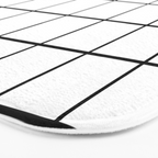 Black and White Grid Bath Mat Gallery Image 3