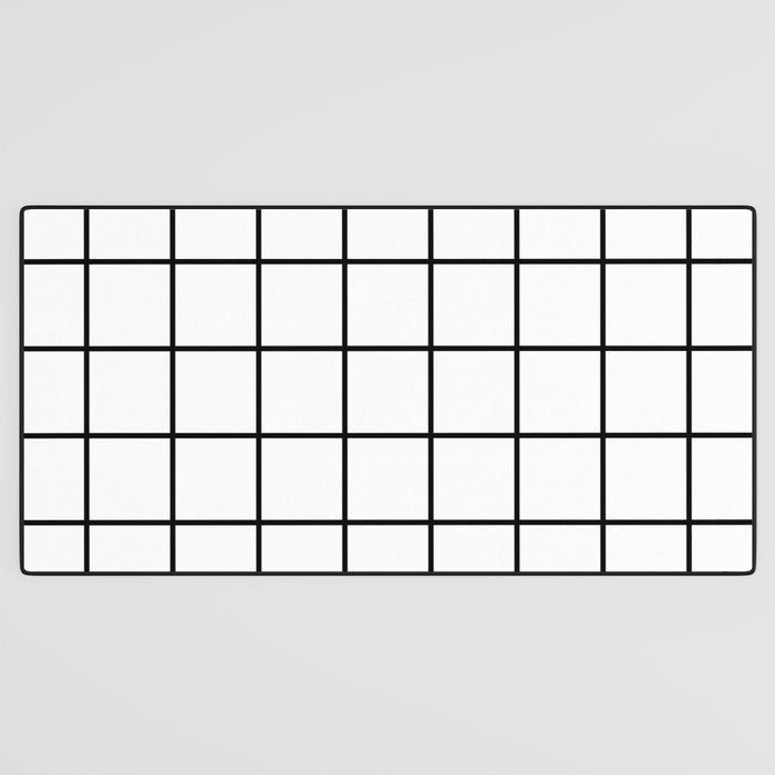 Black and White Grid Desk Mat Gallery Image 3