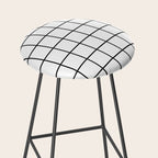 Black and White Grid Stool Gallery Image 2
