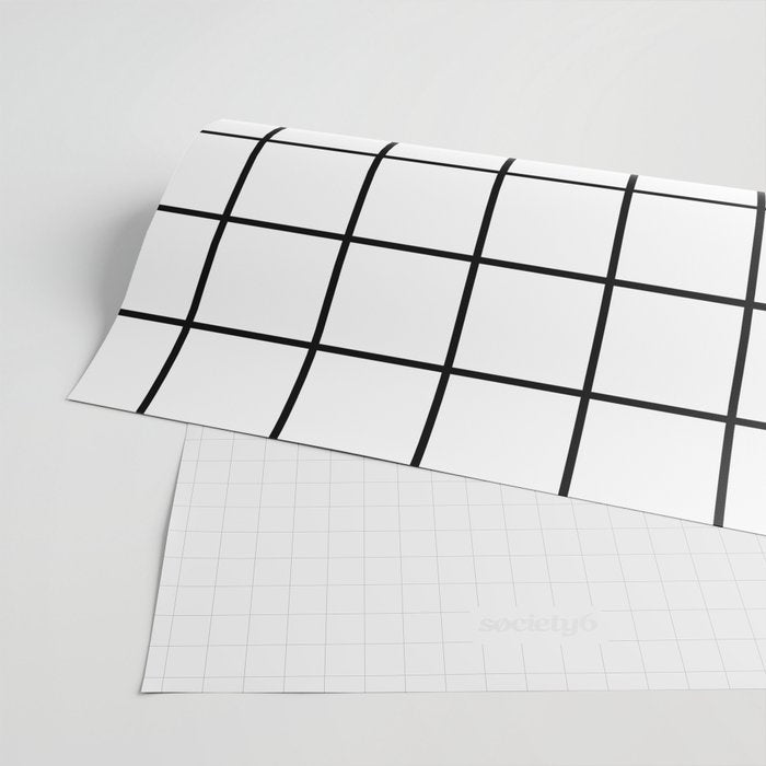 Black and White Grid Wrapping Paper Gallery Image 2