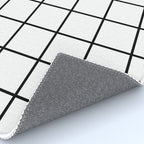Black and White Grid Rug Gallery Image 4