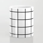 Black and White Grid Coffee Mug Gallery Image 4