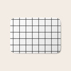 Black and White Grid Bath Mat Gallery Image 1