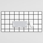 Black and White Grid Desk Mat Gallery Image 1
