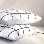 Black and White Grid Pillow Sham Gallery Image 3
