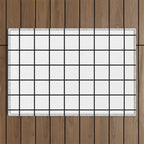 Black and White Grid Outdoor Rug Gallery Image 1
