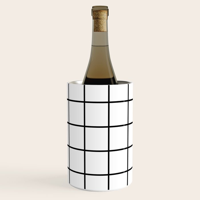 Black and White Grid Wine Chiller Gallery Image 3