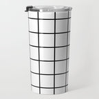 Black and White Grid Travel Mug Gallery Image 3