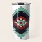 Southwest Santa Fe Geometric Tribal Indian Pattern Travel Mug Gallery Image 1