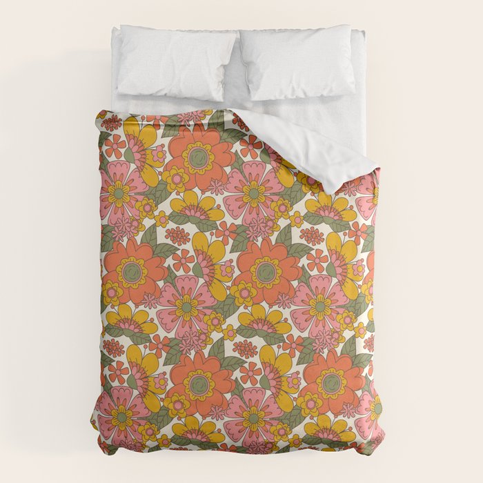 Spring in Retro Duvet Cover Gallery Image 1