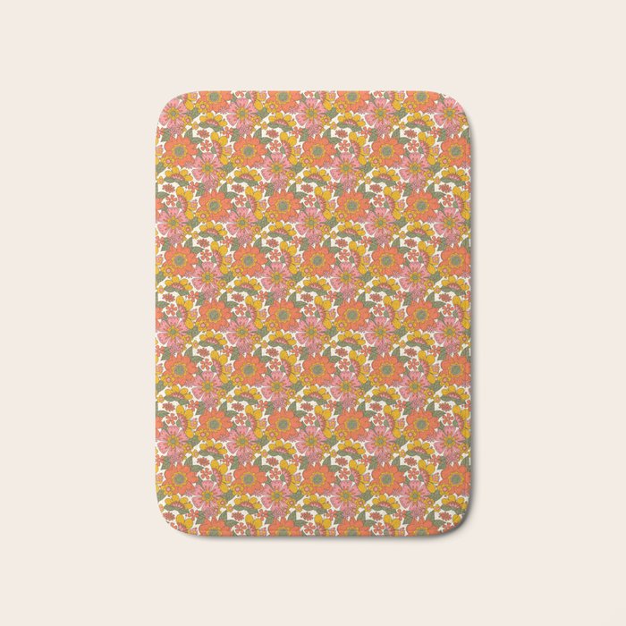 Spring in Retro Bath Mat Gallery Image 1
