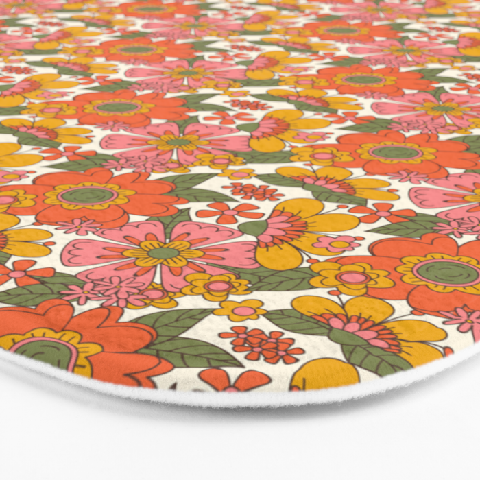 Spring in Retro Bath Mat Gallery Image 3