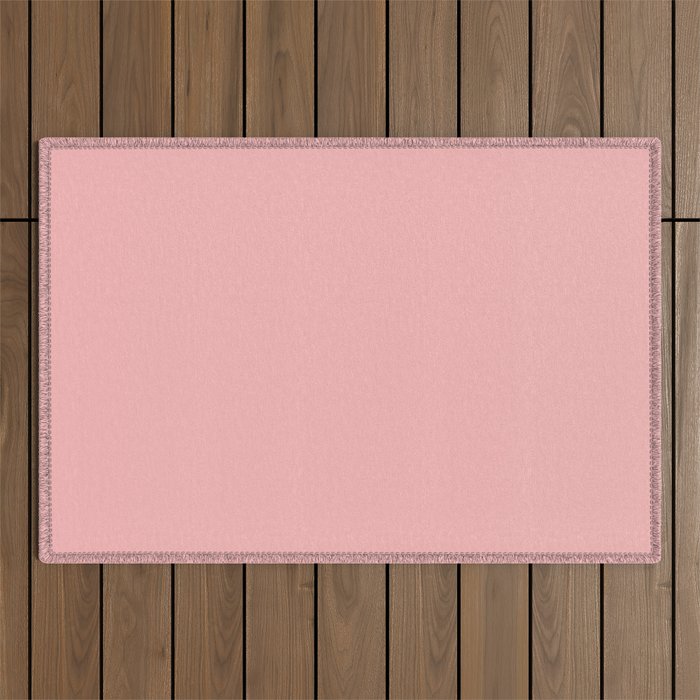 Blush Pink Solid for Pink and Orange Collection Outdoor Rug Gallery Image 1
