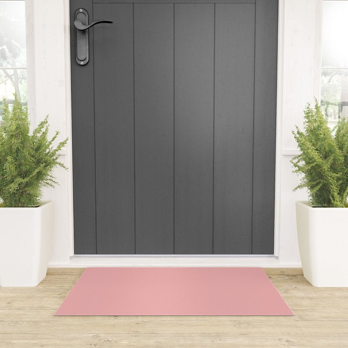 Blush Pink Solid for Pink and Orange Collection Welcome Mat Gallery Image 3