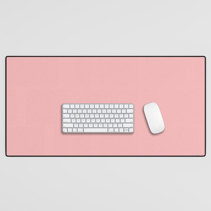 Blush Pink Solid for Pink and Orange Collection Desk Mat Gallery Image 1