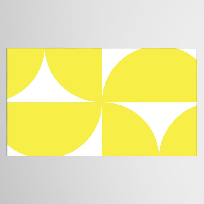 Bold Minimalism CLXXVII Bright Yellow & White Tablecloth Gallery Image 2