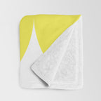 Bold Minimalism CLXXVII Bright Yellow & White Throw Blanket Gallery Image 3