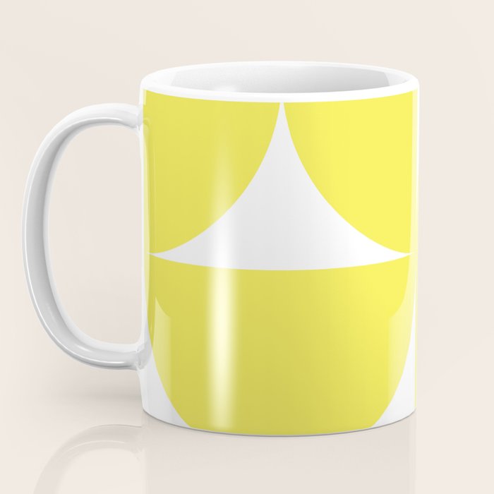 Bold Minimalism CLXXVII Bright Yellow & White Coffee Mug Gallery Image 3