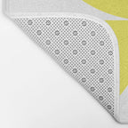 Bold Minimalism CLXXVII Bright Yellow & White Bath Mat Gallery Image 2