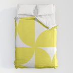 Bold Minimalism CLXXVII Bright Yellow & White Duvet Cover Gallery Image 6