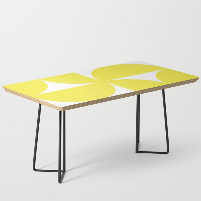 Bold Minimalism CLXXVII Bright Yellow & White Coffee Table Gallery Image 1