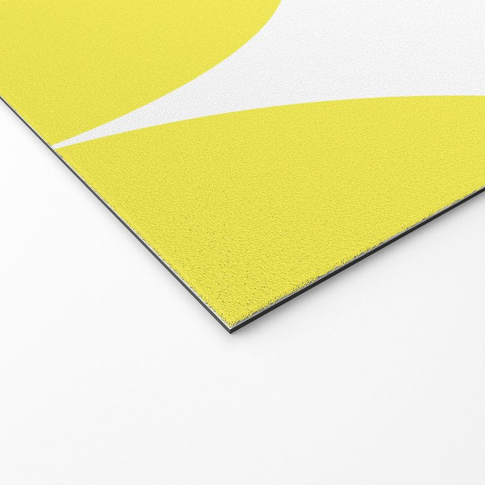 Bold Minimalism CLXXVII Bright Yellow & White Welcome Mat Gallery Image 2