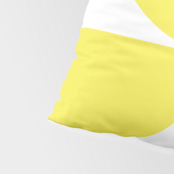 Bold Minimalism CLXXVII Bright Yellow & White Pillow Sham Gallery Image 4