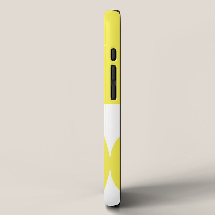 Bold Minimalism CLXXVII Bright Yellow & White iPhone Case Gallery Image 2