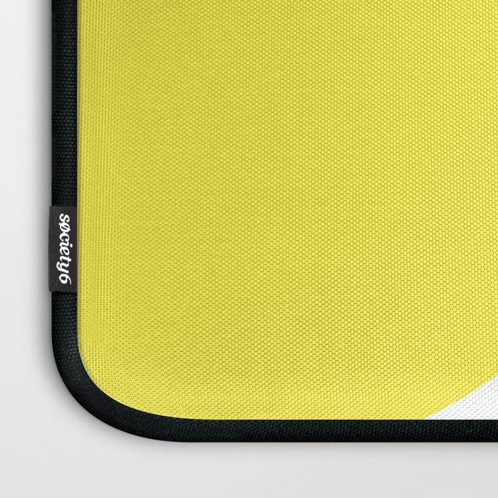 Bold Minimalism CLXXVII Bright Yellow & White Laptop Sleeve Gallery Image 3