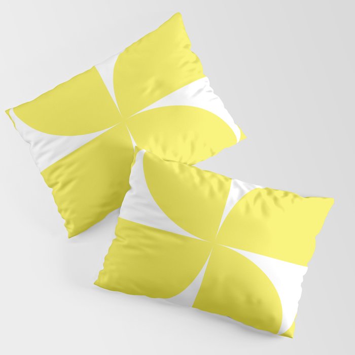Bold Minimalism CLXXVII Bright Yellow & White Pillow Sham Gallery Image 3