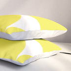Bold Minimalism CLXXVII Bright Yellow & White Pillow Sham Gallery Image 3
