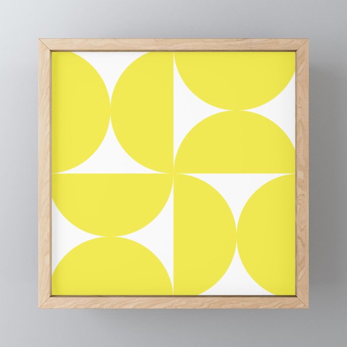 Bold Minimalism CLXXVII Bright Yellow & White Mini Art Print Gallery Image 1