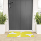 Bold Minimalism CLXXVII Bright Yellow & White Welcome Mat Gallery Image 3