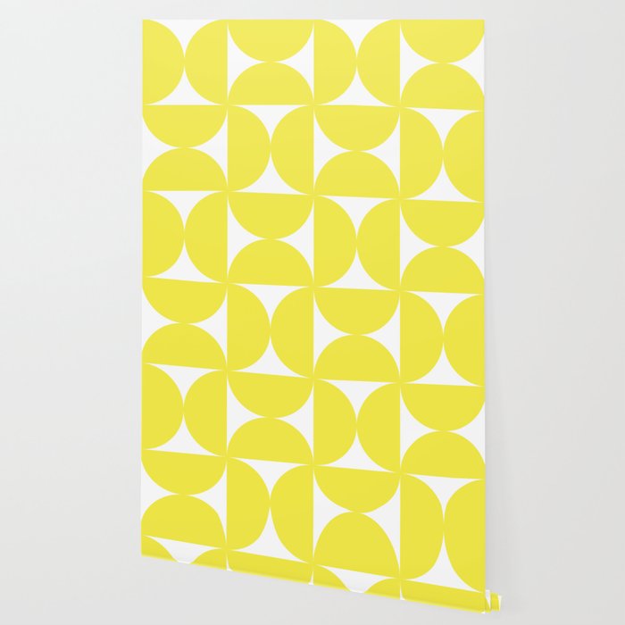 Bold Minimalism CLXXVII Bright Yellow & White Wallpaper Gallery Image 2