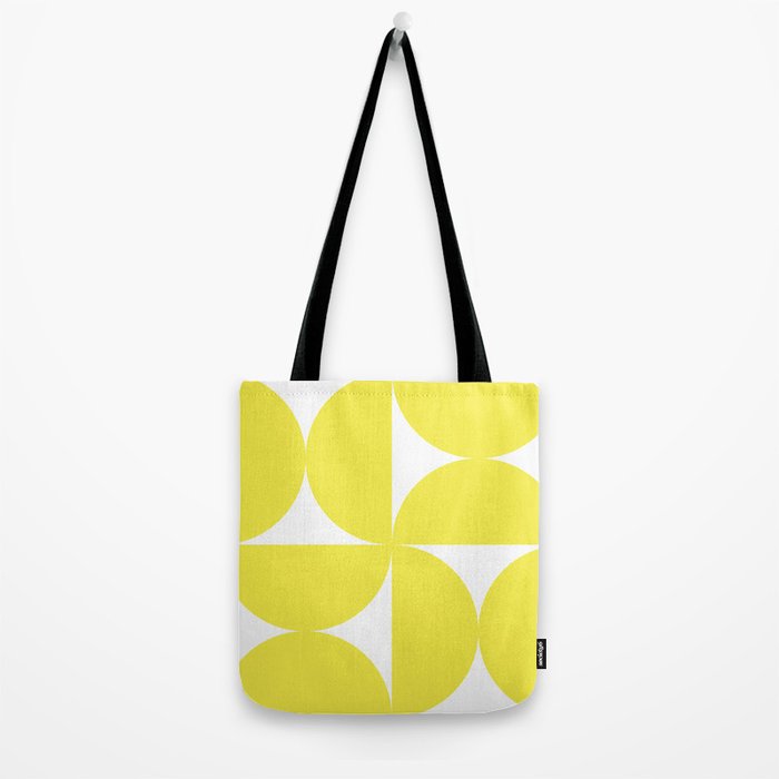 Bold Minimalism CLXXVII Bright Yellow & White Tote Bag Gallery Image 2