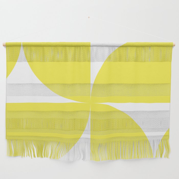Bold Minimalism CLXXVII Bright Yellow & White Wall Hanging Gallery Image 1