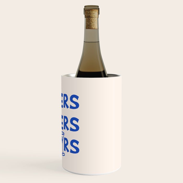 Cheers. Cocktails and Drinks in Royal Blue and Linen White Wine Chiller Gallery Image 3