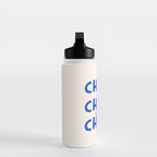 Cheers. Cocktails and Drinks in Royal Blue and Linen White Water Bottle Gallery Image 3