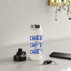 Cheers. Cocktails and Drinks in Royal Blue and Linen White Water Bottle Gallery Image 4
