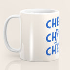 Cheers. Cocktails and Drinks in Royal Blue and Linen White Coffee Mug Gallery Image 3