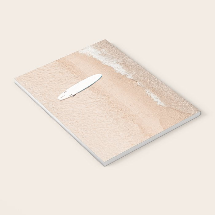 Surfer Print, Surfing Beach Print, Beach Print, Aerial Beach Surfboard Wall Art Print, Beach Photography, Summer Vibes, Minimalism Art Print Notebook Gallery Image 3
