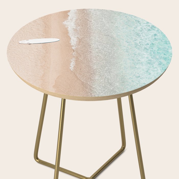 Surfer Print, Surfing Beach Print, Beach Print, Aerial Beach Surfboard Wall Art Print, Beach Photography, Summer Vibes, Minimalism Art Print Side Table Gallery Image 2