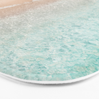 Surfer Print, Surfing Beach Print, Beach Print, Aerial Beach Surfboard Wall Art Print, Beach Photography, Summer Vibes, Minimalism Art Print Bath Mat Gallery Image 3