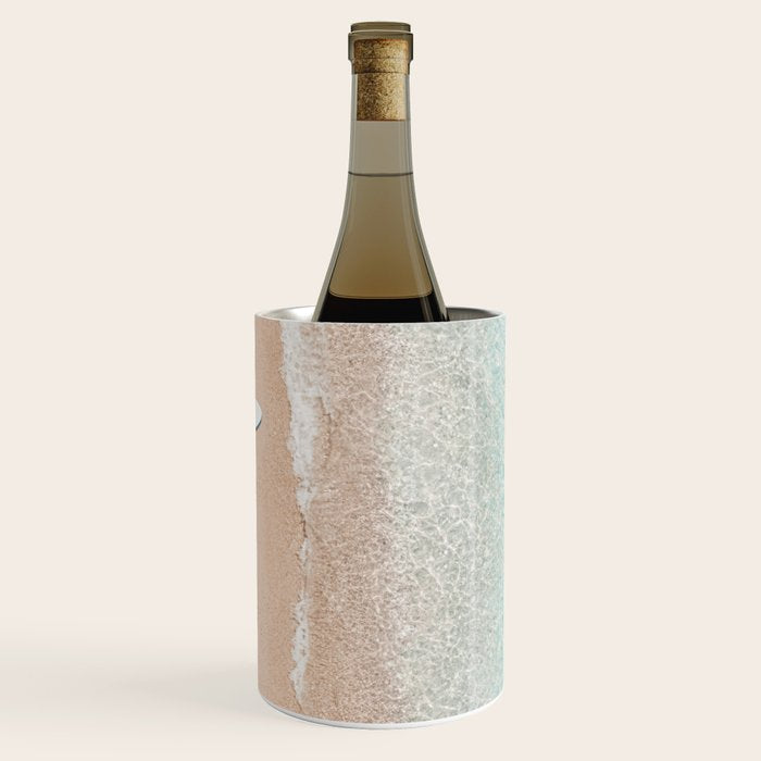 Surfer Print, Surfing Beach Print, Beach Print, Aerial Beach Surfboard Wall Art Print, Beach Photography, Summer Vibes, Minimalism Art Print Wine Chiller Gallery Image 1