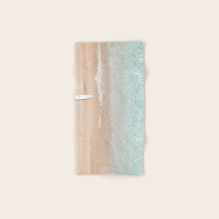 Surfer Print, Surfing Beach Print, Beach Print, Aerial Beach Surfboard Wall Art Print, Beach Photography, Summer Vibes, Minimalism Art Print Bath Towel Gallery Image 1
